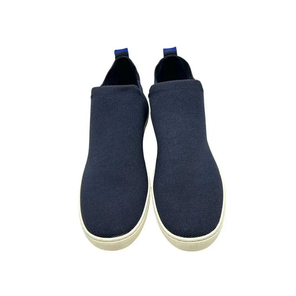 Rothy's The Chelsea Nightfall Navy Size 9.5 Knit High Top Sneakers Sustainable